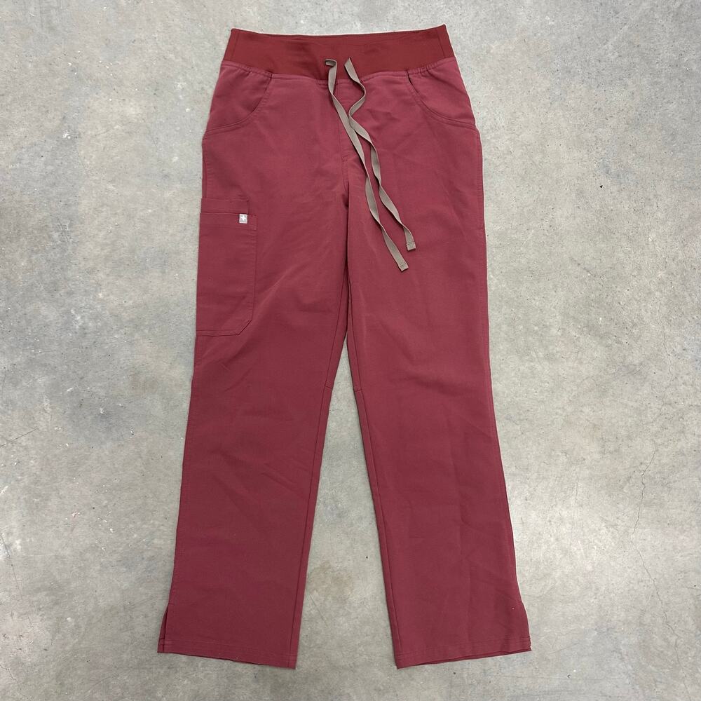 FIGS YOLA Yoga Skinny Scrub Pants Women's Small Petite S/P Mauve Dust - Picture 2 of 6